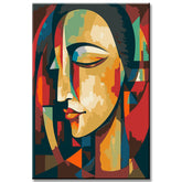 Painting by Numbers Faces Abstract